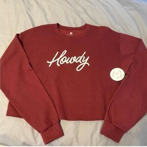 Women's Maroon 'Howdy' Sweater